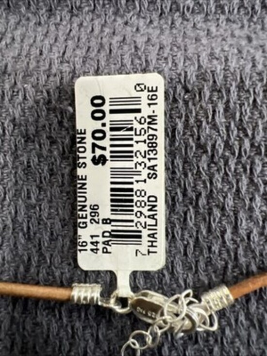 16” Genuine Turquoise & Sterling Silver Necklace - Picture 3 of 5